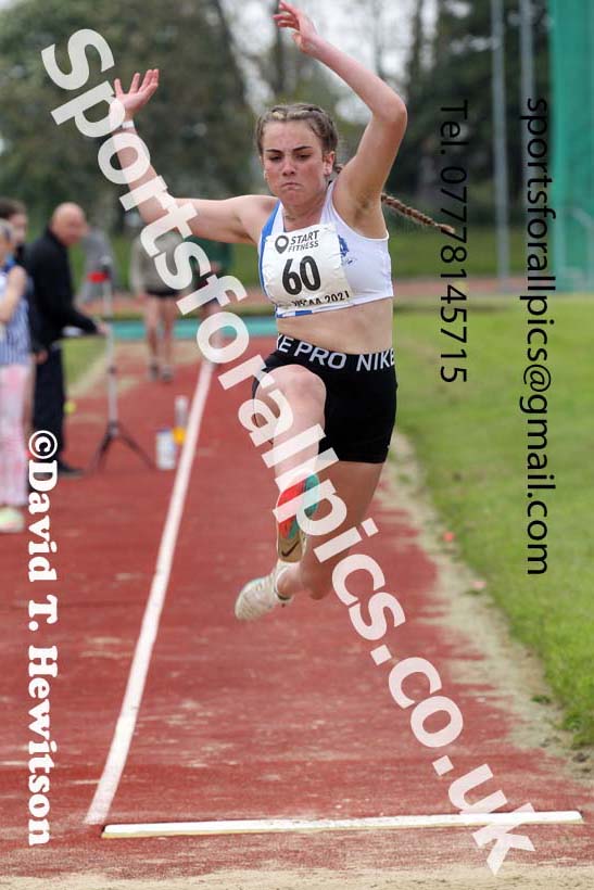 Long jump, 2021 North East Grand Prix No. 3, Monkton, Wednesday, june 2nd. Photo: David T. Hewitson/Sports for All Pics